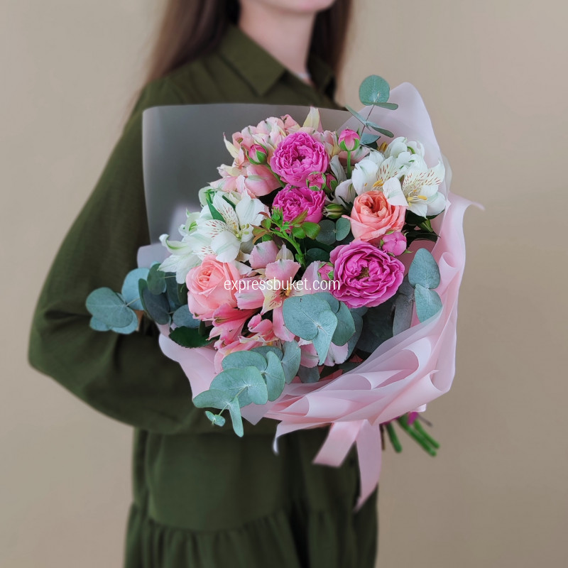 Букет розовое настроение